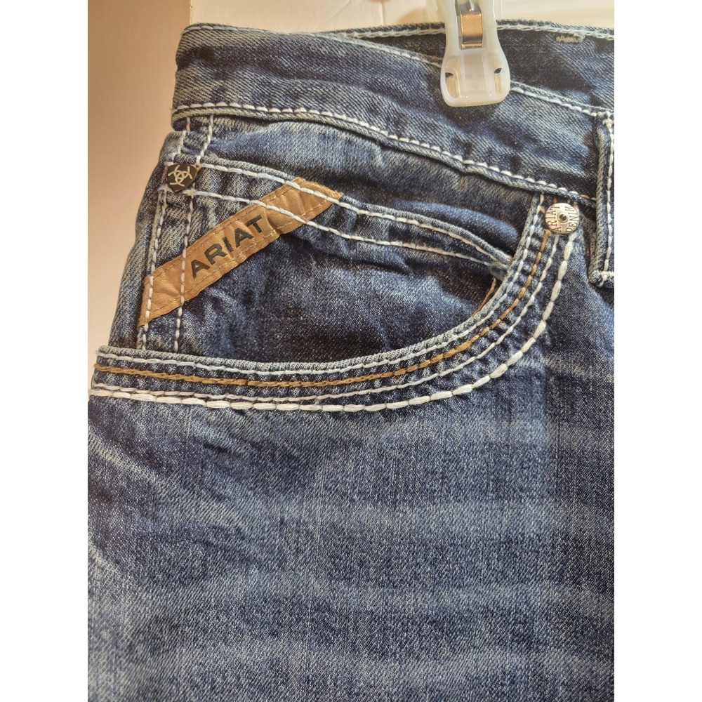 Ariat Men's M4 Coltrane Durango Low Rise Fashion Boot Cut Jean 38/32 medium wash - Picture 5 of 16